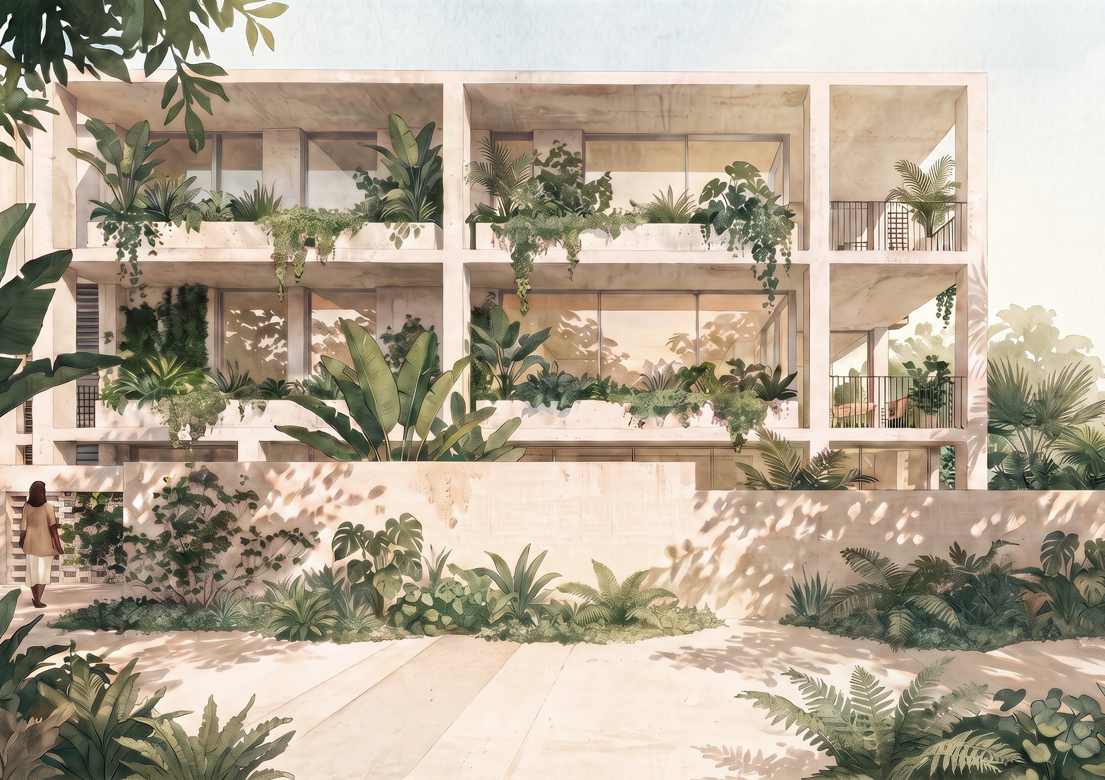 Landscaped garden residences